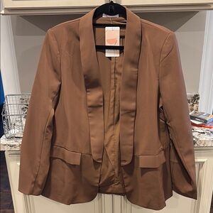 Elegant Brown Women's Blazer